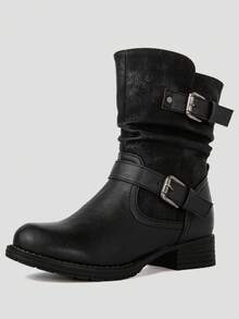 GLOBALWIN Women's Ankle Booties Winter Fashion Boots For Women Fall Boots Winter Boots Holiday Season - Black - View 1