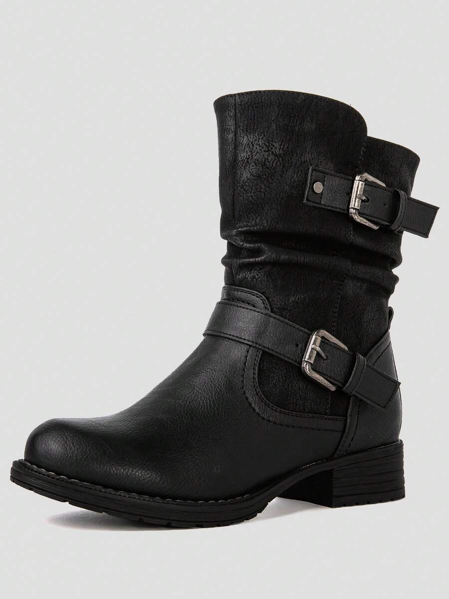 GLOBALWIN Women's Ankle Booties Winter Fashion Boots For Women Fall Boots Winter Boots Holiday Season - Black - View 1