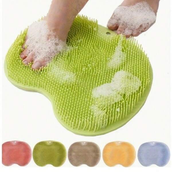 Slouchy Foot Scrubber & Back Scratcher Massager Pad, Non-Slip Sucker Foot Scrub Mat For Home Bathroom