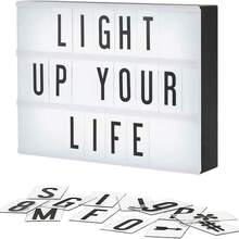 1pc Illuminated LED Light Box, Black LED Letter Light Box For Home Theatre, DIY Word Combination, Family Activities, Home Decor Lighting, Alien/Rabbit Neon Light For Girl Bedroom - White - View 26