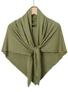 1 pièce Foulard triangulaire antidérapant et respirant pour femmes, bonnet de doublure de couleur unie décontracté, peut être utilisé comme bandeau de sport, confortable et frais pour un port quotidien