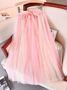 Falda plisada de gasa elegante para mujer, estilo retro de Japón y Corea del Sur, informal y popular, de fluido casual para las damas