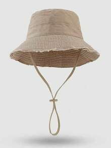 New Fashionable And Personalized Bucket Hat, Vintage Style Casual Sun Hat, Versatile Brim Hat With Aesthetic Look To Flatter Face - Multicolor - View 2