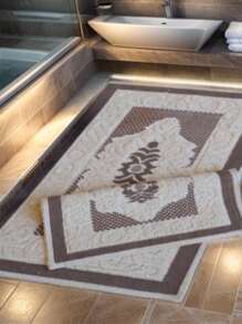 2 Piezas Juego de Alfombras Kilim 60x100 Cm + 50x60 Cm | Tela Tejida Suave y Ligera | Base Antideslizante, Lavable a Máquina | Ideal para Sala de Estar, Cocina, Pasillo, Dormitorio | Hecho en Turquía