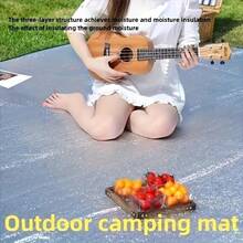 1 pièce Tapis de camping imperméable toutes saisons - Mousse EPE renforcée à triple couche et feuille d'aluminium durable, disponible en plusieurs tailles. Grand tapis de sol imperméable, tapis de pique-nique et de tente portable - Tapis de camping Matelas de couchage en mousse