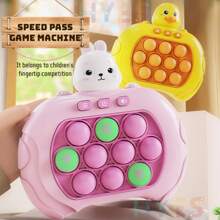 1pc Kids High Challenge Game Machine With 999 Levels, Stress Relief Push Game, Cute 3D Cartoon Astronaut/Bear/Duck/Rabbit Design, Multiple Modes, Cognitive Memory Reflex Training, Handeye Coordination Improvement, Puzzle Game, Children Party Gift, Birthday Toy