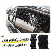 Adjustable Dog Car Safety Barrier With Ventilation Window - Easy Assembly, Durable Plastic Pet Travel Fence, Certified For Golden Retrievers, Car Dog Barrier, Convenient Installation