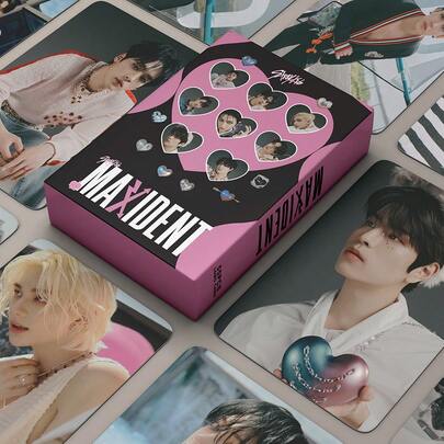 92pcs/Set K-Pop LOMO Cards, Solo Album Song Collection Cards, Popular Boy Band Fansite Cards, K-Pop Collectible Cards, New Collection Cards, Card Display Collection, Pop Music Merchandise, Boxed Card Set (60pcs LOMO Cards + 32pcs Stickers)