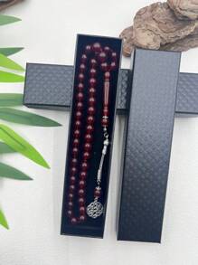 1 pieza Nuevo brazalete de cuentas musulmanas de oración de estilo árabe de acrílico de 10 mm con 45 cuentas de acrílico