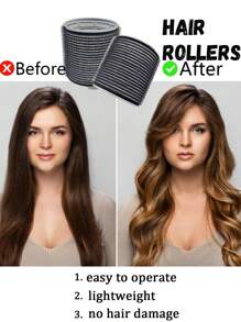 10 Pcs Jumbo Hair Curlers Rollers Large Hair Rollers With Clips, Self-Grip Hair Curlers, Suitable For Long/Medium/Short Hair, Bangs, Diy Curlers 2.36in,1.9in,1.53in,Mother's Day Valentine's Day Couple Gift Essential Curling Tools For Families ,Hair Styling Tools