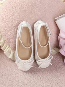1 par de zapatos de lona con decoración floral de princesa planos para verano, zapatos cómodos para estudiantes, niñas y baile al aire libre, color blanco encaje, zapatos para boda