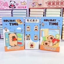 2025新品 - 可爱水豚节日冒险系列超大儿童毛绒公仔钥匙扣盲盒，时尚背包挂件，欧美INS时尚，必备收藏玩具 - 圣诞礼物 - 万圣节礼物 - 完美礼物 - 彩色 - 查看 5