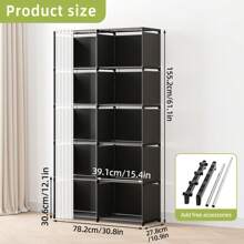 Superlele 4/10-Compartments Simple Wardrobe, Large Capacity Wardrobe, Standalone Wardrobe, Suitable For Bedroom, Living Room, Entrance