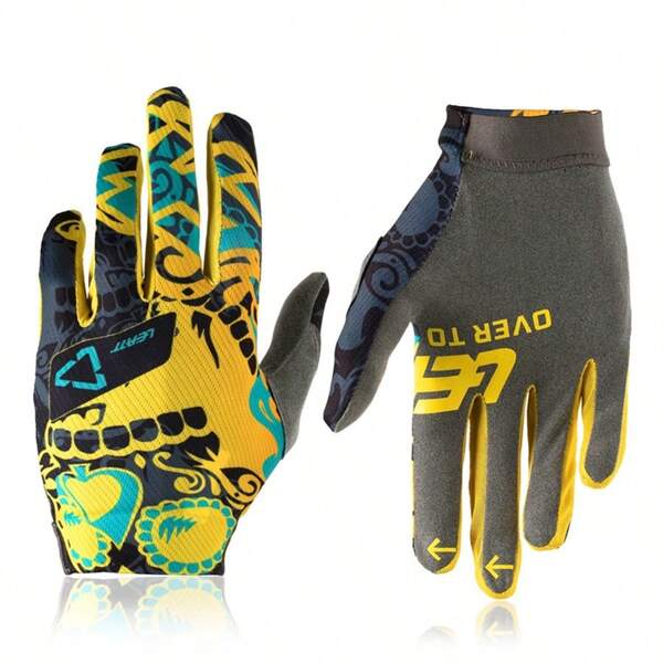 LEATT ROAD MX Dirt Bike Matrix Ride Gloves Motocross Racing Mountain Bicycle Offroad Cycling Colorful Luvas