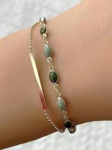 1 Stück modisches Armband mit Kleeblatt-Diamanten für Frauen (ohne Geschenkbox)