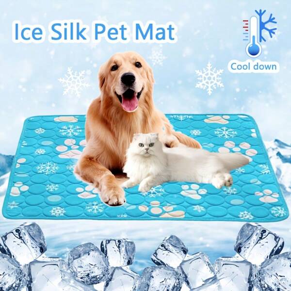 Washable Dog Cooling Mat Ice Silk Cooling Mat For Dogs Pet Self Cooling Pad Blanket Dog Cooling Pad For Indoor & Outdoor Car Seats