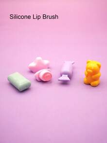 1pc/2pcs/4pcs Silicone Soft Comfortable Water Drop Face Cleaning Brush, Massaging Facial Pore Cleansing Device, Mini Silicone Lip Brush With Cap For Lip Makeup, Portable Travel Makeup Brush Set