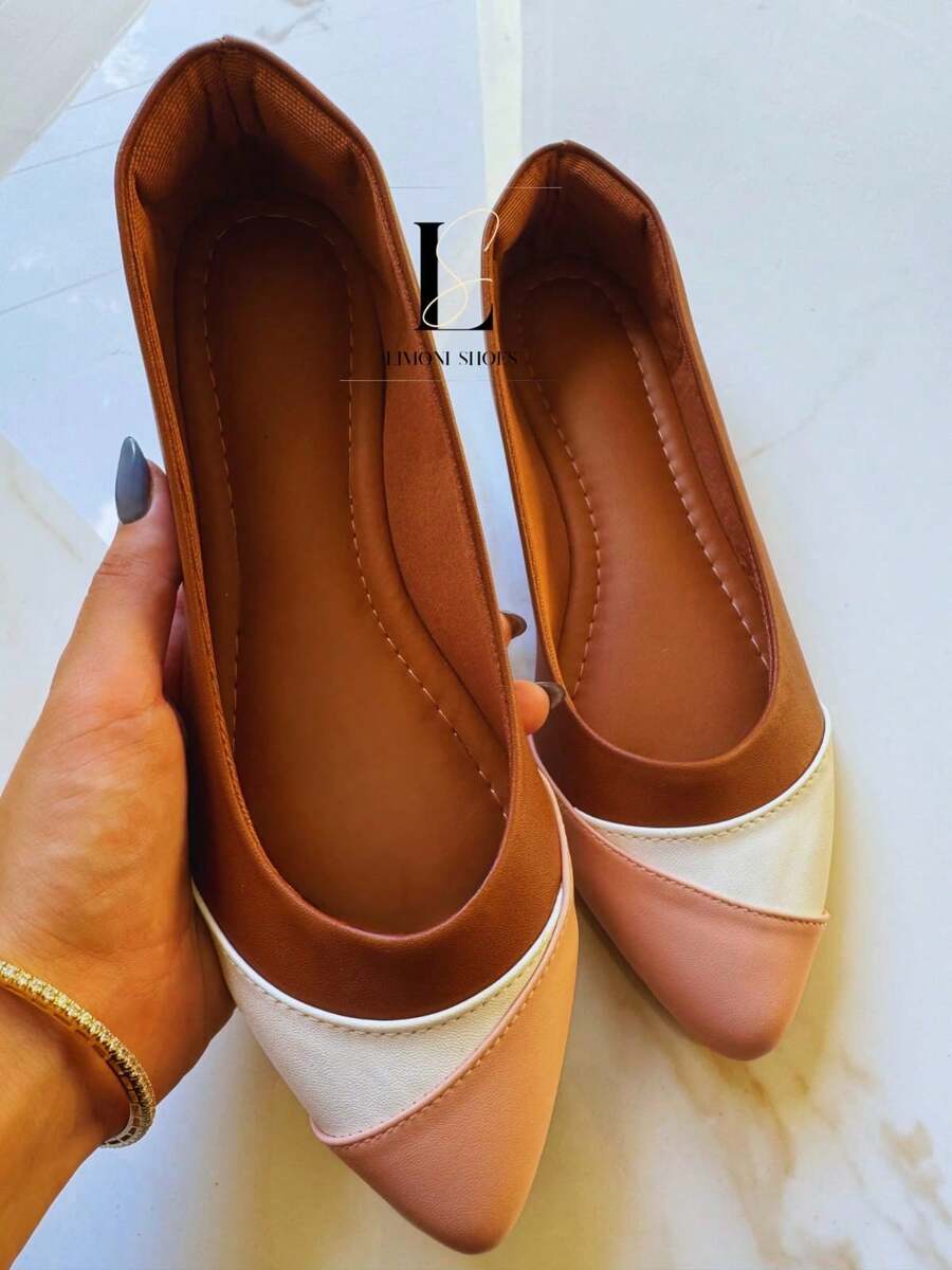 Women's Tricolor Terracotta Caramel Comfortable Sneakers - 駝色 - 查看 1