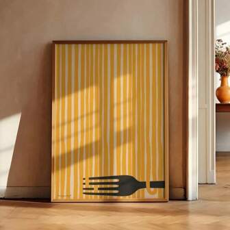 1pc Hand Drawn Pasta Retro Spaghetti Poster Modern Dinning Room Kitchen Wall Art Retro Food Canvas Poster Decor Gifts Optional Frame