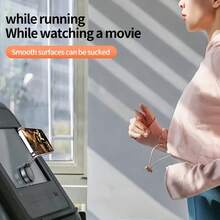 升级版 N52 磁性手机支架，铝合金材质，360° 旋转折叠，带真空吸盘 - 适用于汽车仪表板、浴室瓷砖和玻璃表面，防水、牢固抓握、免提使用、车载支架 | 时尚设计 | 支架，汽车配件 - 彩色 - 查看 6