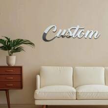 1 pezzo di decorazione da parete in lettere personalizzabili in acrilico - personalizzabile con il tuo testo, scegli tra specchio/acrilico/materiali in legno, 3 opzioni, design tagliato al laser di alta qualità, ideale per decorazioni di matrimoni, decorazioni per la casa, decorazioni per feste, decorazioni per uffici, decorazioni per bar, decorazioni per club, studi, camerini, ottimo regalo per famiglia e amici