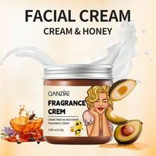 110g Crème visage parfumée au miel, très hydratante, éclaircit le teint, répare la barrière cutanée endommagée, élimine l'aspect terne, convient pour la peau sèche - Jaune citron - Voir 1