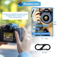 GIURKUU 适用于佳能尼康的数码单反相机配件的摄影速查表，适合初学者的快速参考卡摄影师手册，设置、曝光、模式、构图、灯光等。4*3 英寸 - 彩色 - 查看 3