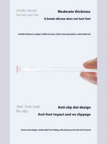 1 Pair Anti-Slip Silicone Gel Front Foot Cushion Pads, Protect Feet From High Heel Sandals