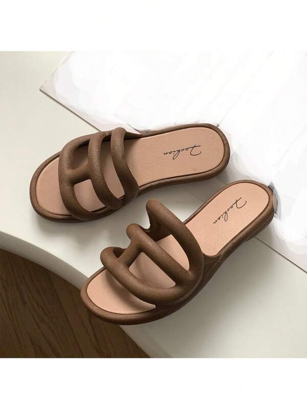 Sandales plates mode femme, tongs décontractées de vacances de plage
