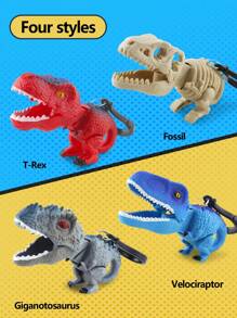 Voiture jouet dinosaure pour garçons et filles, porte-clés, pendentif de sac d'école, pendentif d'arbre de Noël, clip télescopique de compression du printemps, jouet créatif, pendentif de dinosaure dessin animé jurassique tyrannosaurus rex, vélociraptor, giganotosaurus, pendentif de fossile, pendentif de jouet, pendentif de porte-clés
