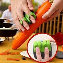 2-Piece Stainless Steel Double Finger Vegetable Peeler - A Multifunctional Kitchen Tool Designed Ergonomically For Fruits, Vegetables, Potatoes, Tomatoes, Vegetable Processing, Ergonomic Kitchen Tools, And Plastic Handles,Compact And Lightweight - 綠色 - 查看 10