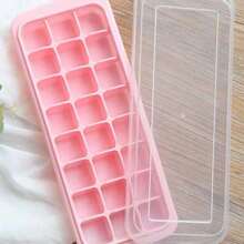 1pc Ice Cube Mold, Silicone Ice Cube Tray, Multi-Functional Thickened Household Ice Cream Mold With Detachable Lid, DIY Fruit Ice Cube Stackable Ice Cube Tray, Kitchen Tools, Summer Essential Ice Cube Tray