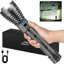 WEEKSUN Linterna LED Recargable, 150,000 Lúmenes Linterna LED, IP65 Impermeable LáMpara de Mano, 3 Modos de Luz Linterna, Para Acampar, Caminar, Usar en Cortes de EnergíA, Emergencias - WK3000-P90 - Ver 12