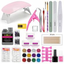 Acrylic Nail Kit For Beginners With Everything: Professional Nail Kit Acrylic Set With Acrylic Nail Powder Liquid Set Nail Kit Acrylic Set Gel Polish U V Light Nail Decoration Supplies Manicure Salon Women Gift - USB73FZ - Xem 2