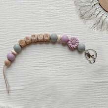 [Custom-Made] 1pc Daisy Handmade Wooden Beads Keychain/Bag Chain Personalized Mother's Day Gift Christmas Gift Girl's Gift Lanyard - Multicolor - View 20