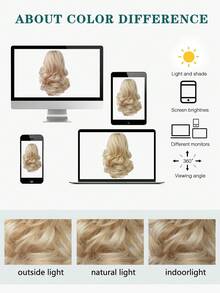 Ponytail Extension, 10" Claw Clip In Short Curly Wavy Pony Hair Extension Synthetic Hair Pieces For Women Daily Use(Blonde) - Gold - View 9