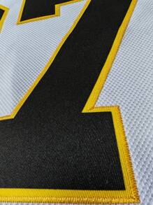 男士#18刺绣曲棍球运动衫 - 经典长袖，V领，适合所有季节的休闲运动服