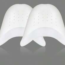 1 Pair Of Toe Protective Covers, Toe Silicone Protection, Toe Care Dance Forefoot Pad, High Heel Half Size Pad
