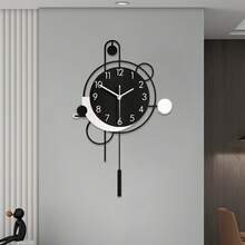 一、工业风格黑白灰色亚克力挂钟几何现代简约家居装饰适用于阁楼/办公室/客厅
