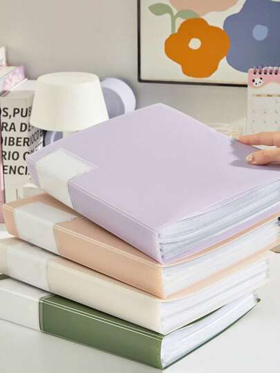 Carpeta con varios compartimentos transparente tamaño A4, organizador de exámenes estudiantiles, archivador de documentos de oficina y contratos, útiles escolares para volver a la escuela