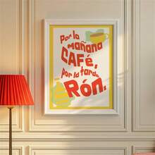 1 Pieza Debí Tomar talla grande Fotos, Cita de DtMF Arte de Pared, Impresión Digital Minimalista con Dos Sillas, Póster Amante de la Música Latina, Póster de Letra Latina Emocional, Taza de Café, Decoración de Pared, Impresión en Lienzo, Póster de Pintura al Óleo, Impresión de Estilo Minimalista Moderno, Decoración de Sala de Estar y Habitación, Decoración de Baño, Regalo Ideal, Sin Marco - Multicolor - Ver 15