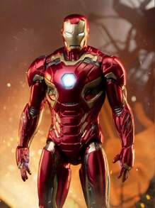 Hasbro Figuras coleccionables de exhibición de 4 pulgadas de la serie Iron Man del 10.º aniversario de  I-VII no luminosas, armadura fiel a la película y base extraíble, edición de coleccionista