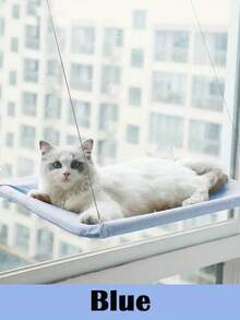 1 chiếc võng cho mèo, giường treo cho mèo, giường nhựa cho thú cưng đặt cạnh cửa sổ, phù hợp cho mèo và chó nhỏ, chỗ ngồi lý tưởng bên bệ cửa sổ đầy nắng, tải trọng tối đa 4kg, phụ kiện cho thú cưng. - Nhiều màu - Xem 17