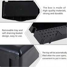 Nail Tool Sterilizer Box, Plastic Sterilization Tray For Tweezer, Eyelash Extensions, Nail Implement For Esthetician - màu đen - Xem 5