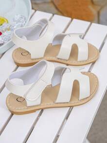 Girls/Kids Summer Soft-Sole Shoes Flat Sandals, Plus Size For Toddlers & Children, New Arrival - White - View 5