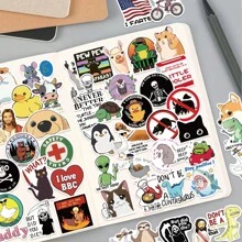 50 Stück Witzige kreative Humor Aufkleber für Erwachsene, geeignet für Wasserglas und Schreibtischdekoration, Schulmaterial, Schulanfang