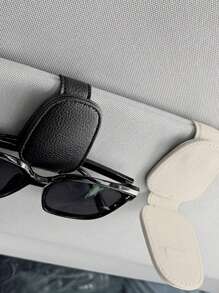 1 pieza Clip universal para gafas de sol de visera de coche, material de PVC, soporte para anteojos de auto, accesorios interiores para vehículo, soporte de almacenamiento de gafas de sol de viaje fresco
