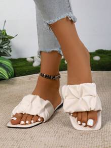 Sandalias planas para adolescentes, nuevos llegados, pantuflas con lentejuelas, cómodas, elegantes, delgadas, adecuadas para interiores y exteriores, playa, viaje, vacaciones