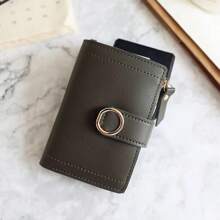 New Short Women Wallets Fashion Simple Cute Small Female Wallets PU Leather Card Holder Women's Purse For Women Wallet Mini Wallet Purse Wallet Small Wallet Cute Wallet