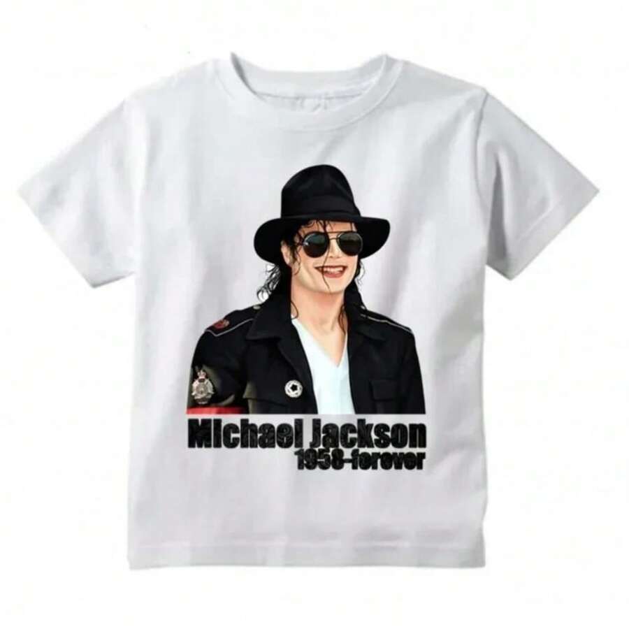 Cool Summer Michael Jacksons Graphic Printed Tshirt Harajuku Rock Fashion Casual Short Sleeve Crew Neck Plus Size T Shirt Women Clothing - White - View 1